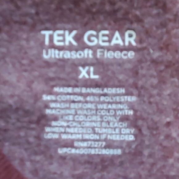 Womens Tek Gear Long Sleeve Burgundy Ultrasoft Fleece Size XL - Picture 3 of 3